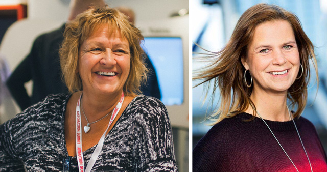 Pia Nyzell, affärsansvarig för Scanautomatic & ProcessTeknik, och Annika Persson, affärsutvecklare på Svenska Mässan.